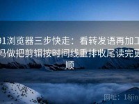 91浏览器三步快走：看转发语再加工吗做把剪辑按时间线重排收尾读完更顺