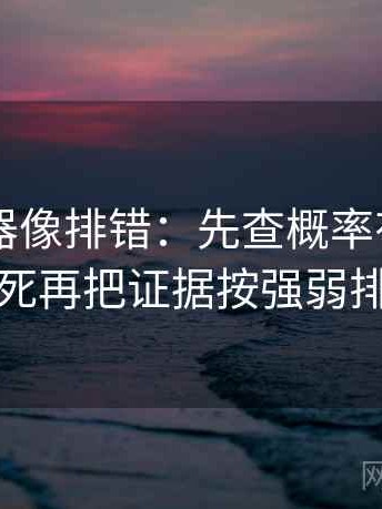 91浏览器像排错：先查概率有没有写死再把证据按强弱排