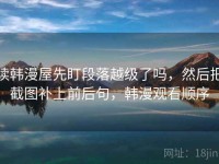 读韩漫屋先盯段落越级了吗，然后把截图补上前后句，韩漫观看顺序