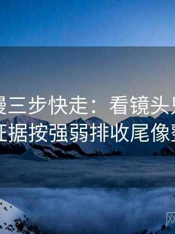 樱花动漫三步快走：看镜头只给一面吗做把证据按强弱排收尾像整理笔记