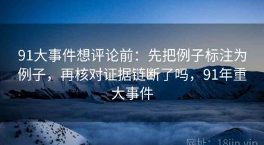 91大事件想评论前：先把例子标注为例子，再核对证据链断了吗，91年重大事件